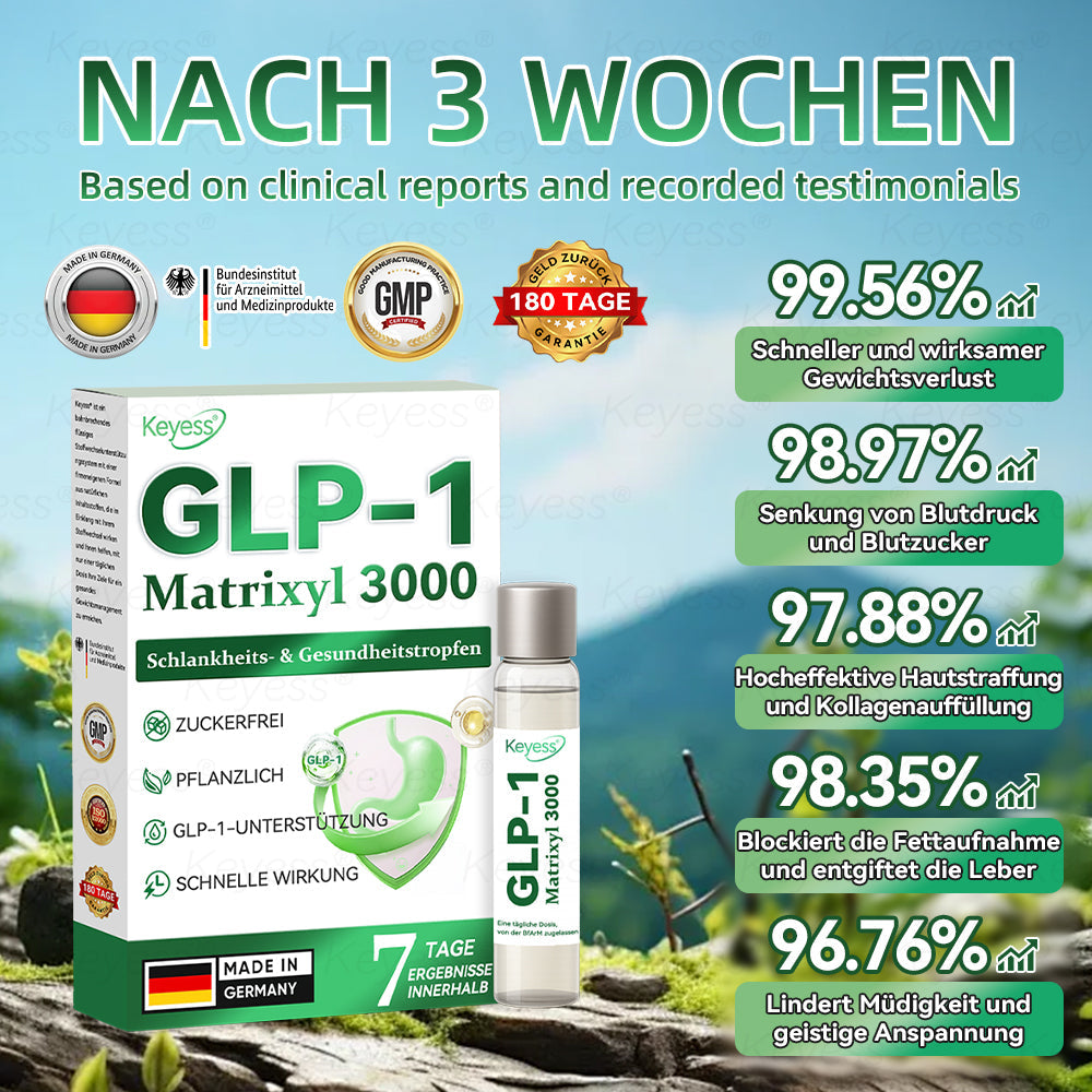 【Letzter Tag der Aktion – 80 % RABATT】 𝗞𝗲𝘆𝗲𝘀𝘀® 𝗚𝗟𝗣-𝟭 & 𝗠𝗮𝘁𝗿𝗶𝘅𝘆𝗹 𝟯𝟬𝟬𝟬 𝗦𝗰𝗵𝗹𝗮𝗻𝗸𝗵𝗲𝗶𝘁𝘀- & 𝗚𝗲𝘀𝘂𝗻𝗱𝗵𝗲𝗶𝘁𝘀-𝗧𝗿𝗼𝗽𝗳𝗲𝗻