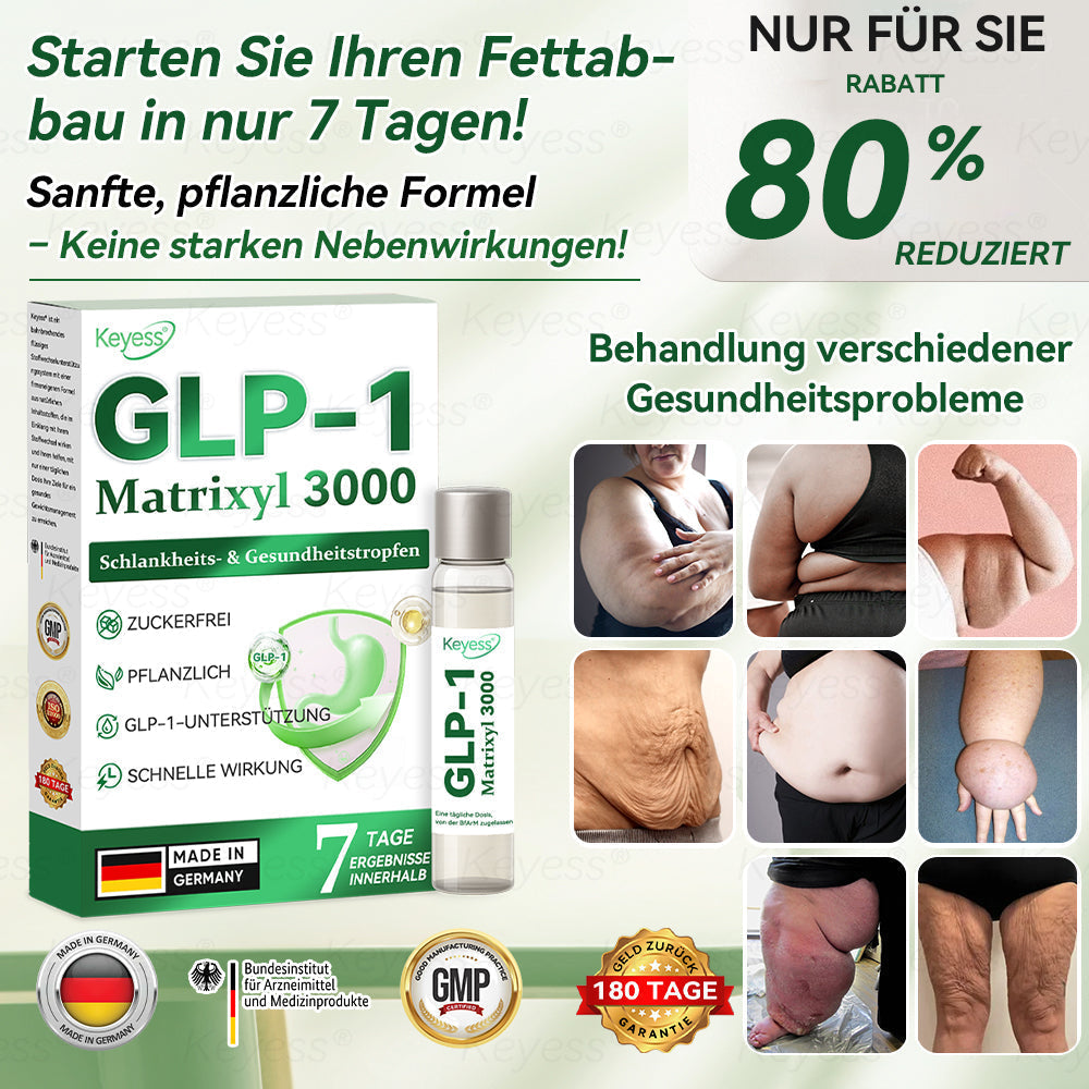 【Letzter Tag der Aktion – 80 % RABATT】 𝗞𝗲𝘆𝗲𝘀𝘀® 𝗚𝗟𝗣-𝟭 & 𝗠𝗮𝘁𝗿𝗶𝘅𝘆𝗹 𝟯𝟬𝟬𝟬 𝗦𝗰𝗵𝗹𝗮𝗻𝗸𝗵𝗲𝗶𝘁𝘀- & 𝗚𝗲𝘀𝘂𝗻𝗱𝗵𝗲𝗶𝘁𝘀-𝗧𝗿𝗼𝗽𝗳𝗲𝗻